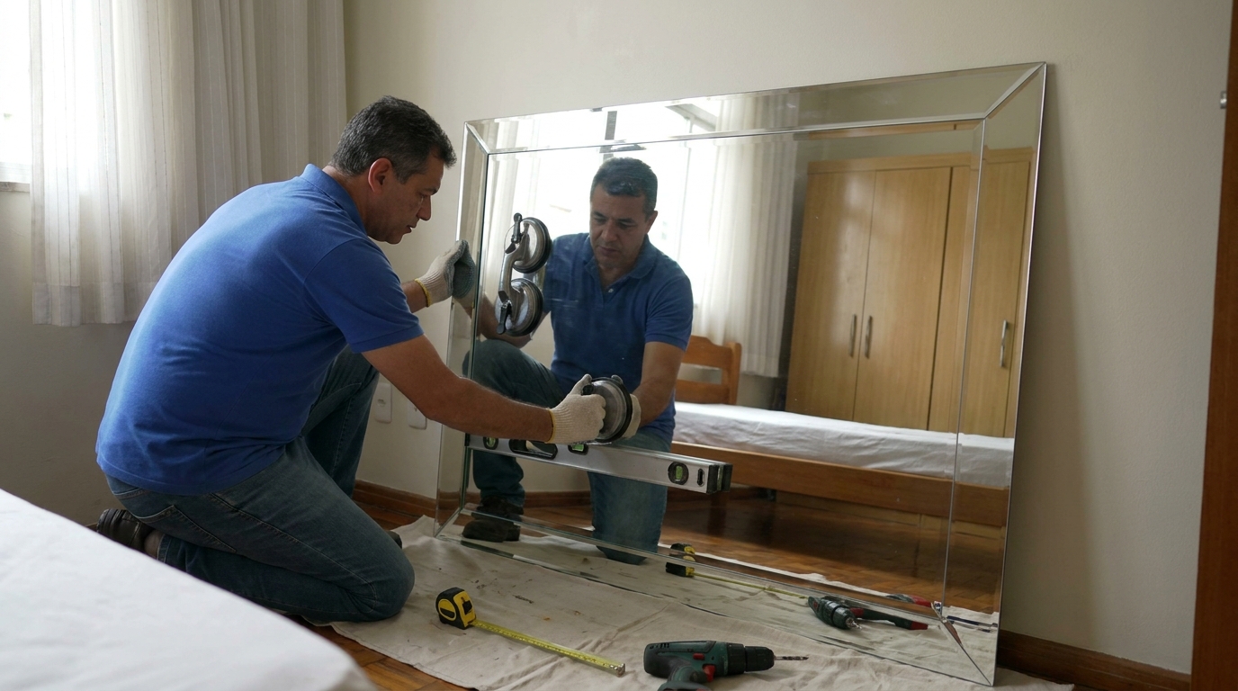 Espelho com moldura espelhada em Maringá-PR